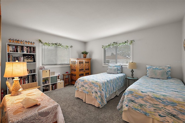 bedroom featuring carpet