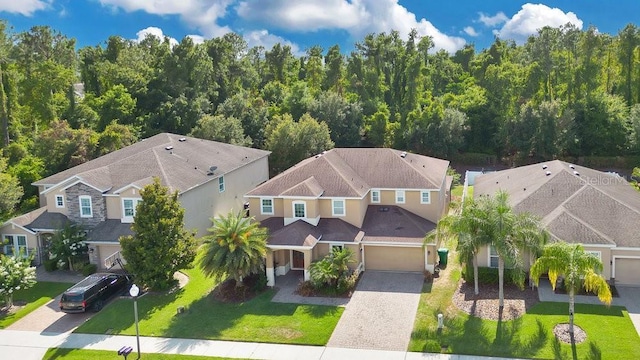 drone / aerial view with a residential view