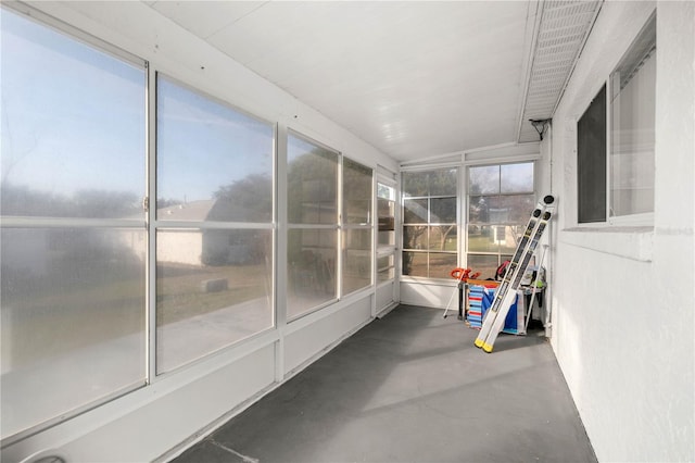 unfurnished sunroom featuring a healthy amount of sunlight