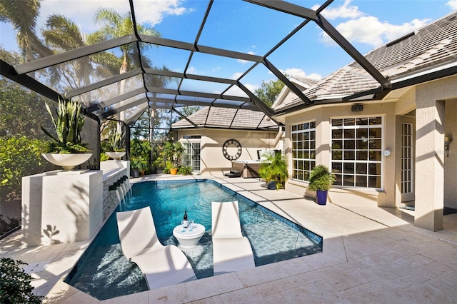 outdoor pool featuring a patio area