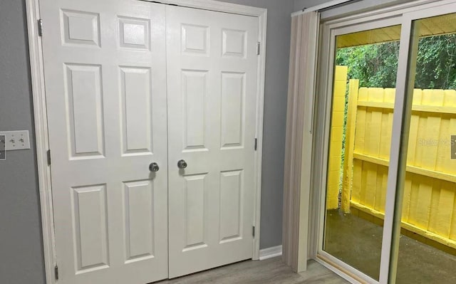 entryway featuring wood finished floors