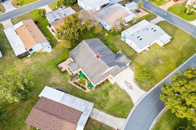 bird's eye view with a residential view