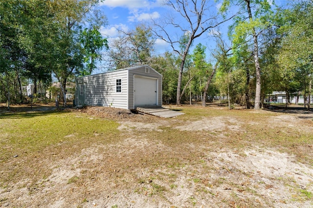 view of shed