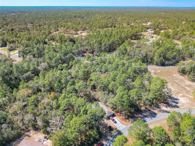 aerial view with a forest view