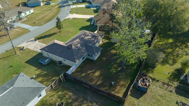 drone / aerial view with a residential view