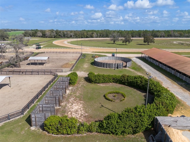 drone / aerial view featuring a rural view