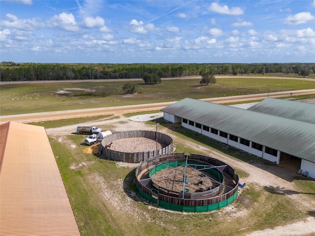 bird's eye view featuring a rural view