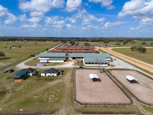 bird's eye view with a rural view