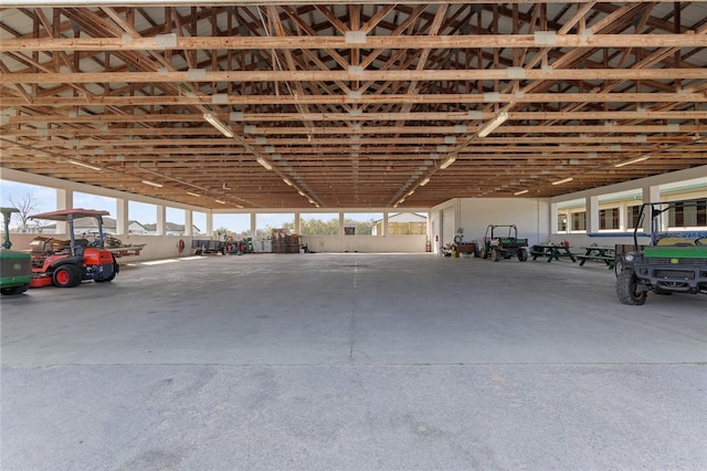 garage with a carport