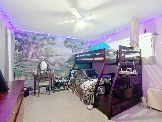 bedroom featuring a ceiling fan