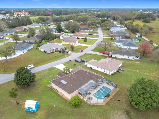 bird's eye view featuring a residential view