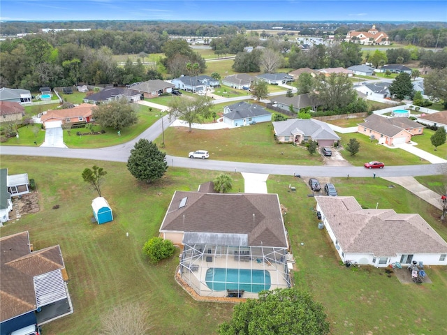 bird's eye view with a residential view