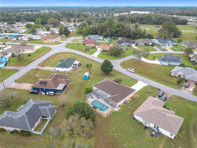 drone / aerial view featuring a residential view