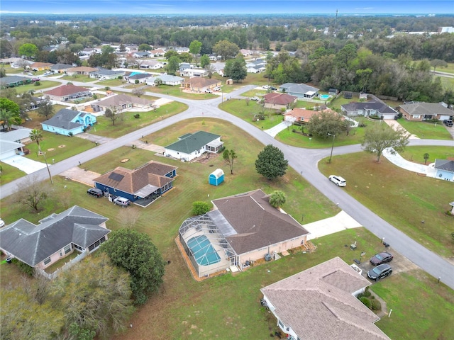 drone / aerial view with a residential view