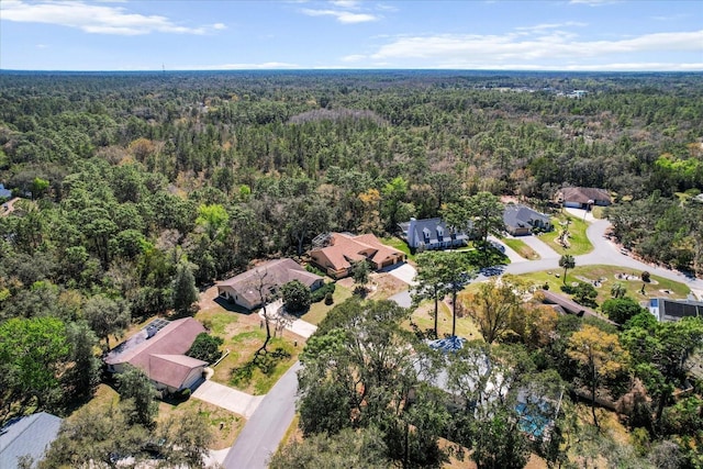 aerial view with a forest view