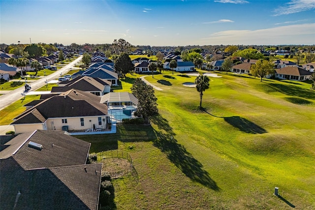 drone / aerial view with a residential view