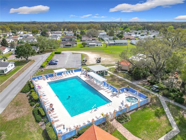 bird's eye view featuring a residential view