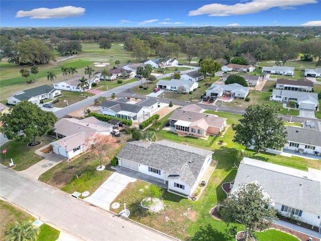 bird's eye view with a residential view