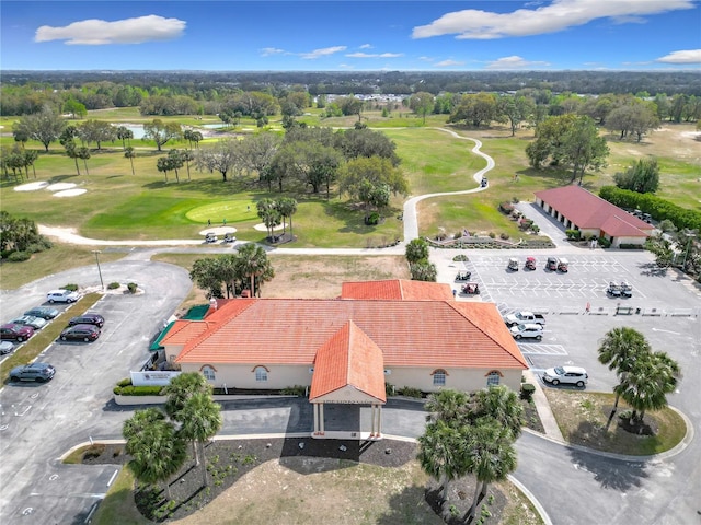 bird's eye view with golf course view