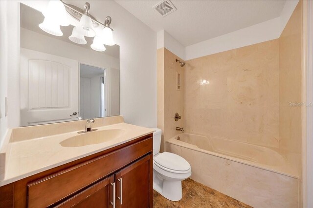 6307 SE 8th Ln, Ocala, FL 34472 - full bathroom with toilet, vanity, and tub / shower combination
