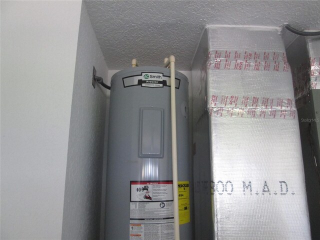 details featuring electric water heater
