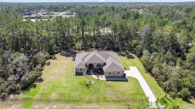 aerial view with a view of trees