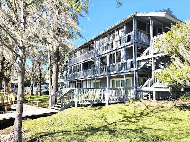 view of property with stairway