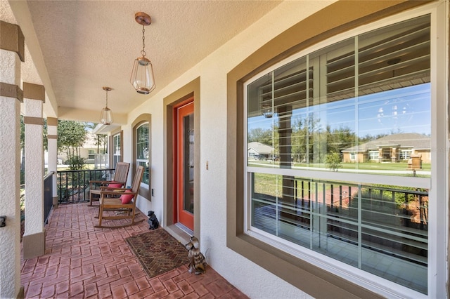 view of patio featuring covered porch