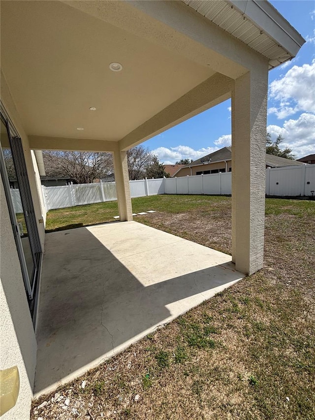 view of patio / terrace with a fenced backyard