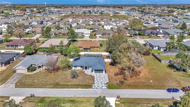 bird's eye view with a residential view