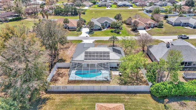 aerial view featuring a residential view