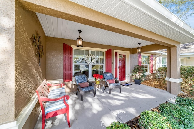 view of patio / terrace with a porch