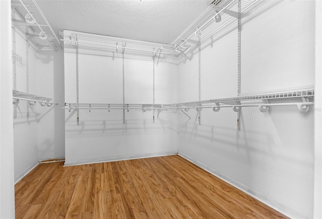 spacious closet with wood finished floors