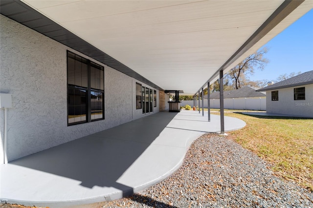 view of patio with fence