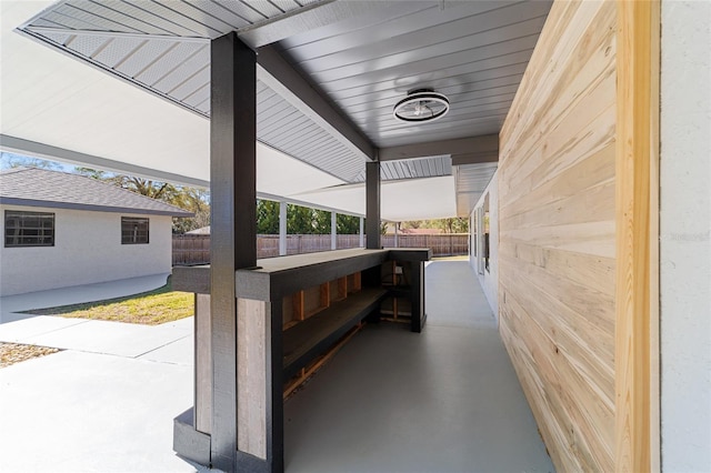 view of patio / terrace featuring a fenced backyard