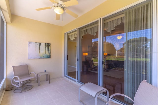 9458 SW 93rd Loop, Ocala, FL 34481 - sunroom / solarium featuring a ceiling fan