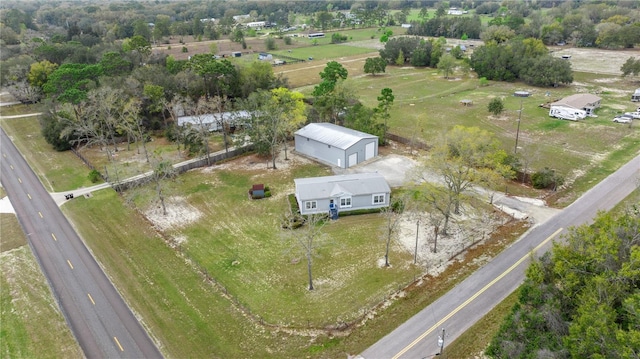 aerial view with a rural view