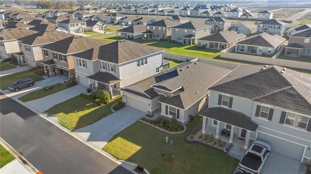 aerial view with a residential view