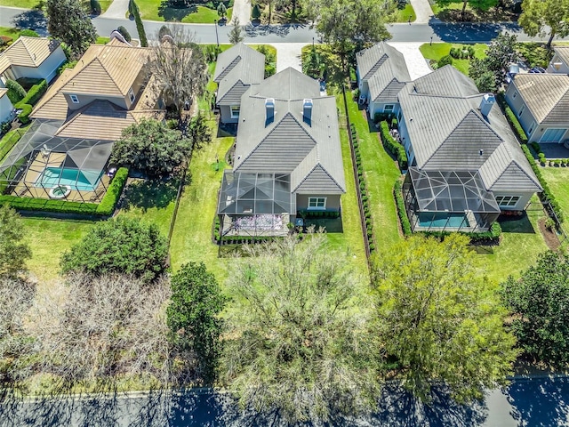 aerial view featuring a residential view