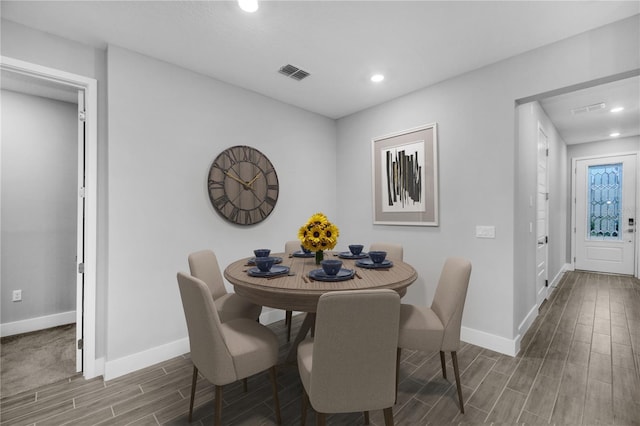 5270 NW 33rd Pl, Ocala, FL 34482 - dining room featuring wood finish floors, baseboards, and recessed lighting