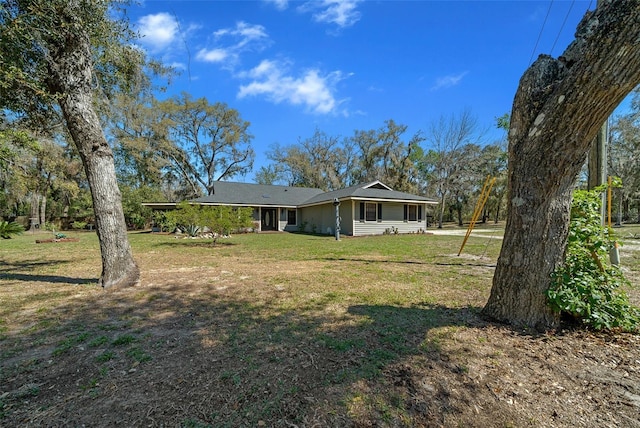 exterior space featuring a yard