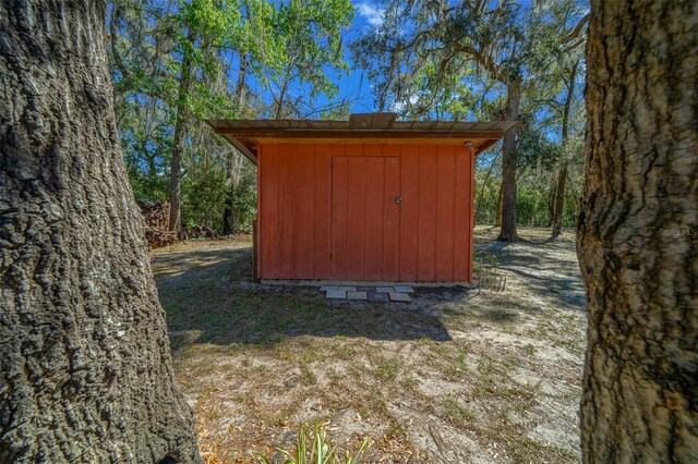 view of shed