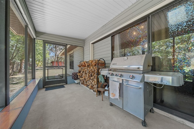 view of sunroom