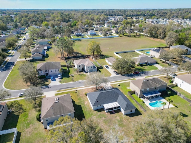 aerial view featuring a residential view