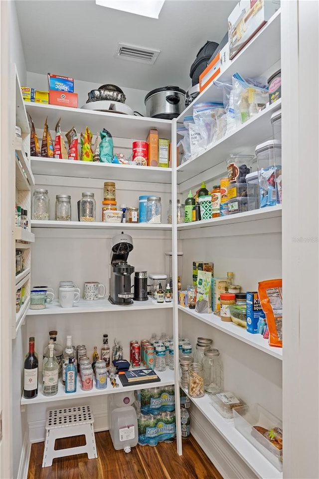 pantry featuring visible vents