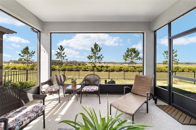 view of sunroom