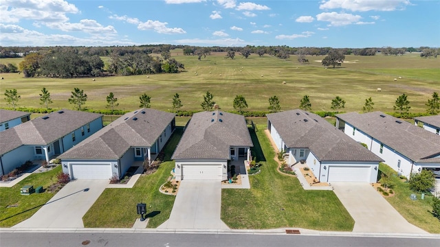 bird's eye view with a residential view