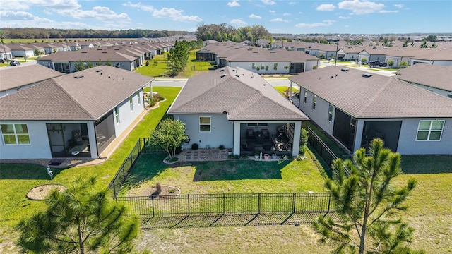 bird's eye view with a residential view