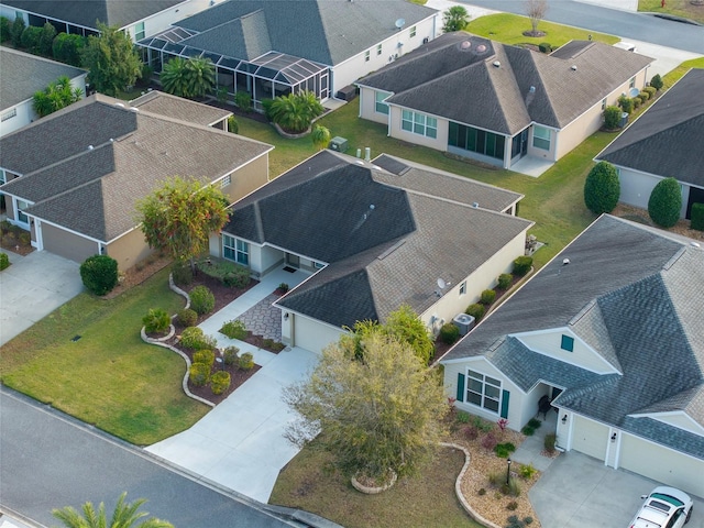 bird's eye view with a residential view