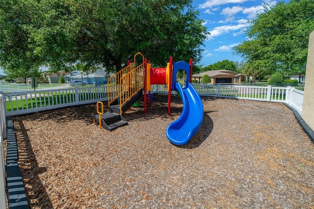 communal playground with fence